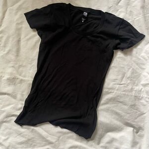 Girls/juniors women basic black T